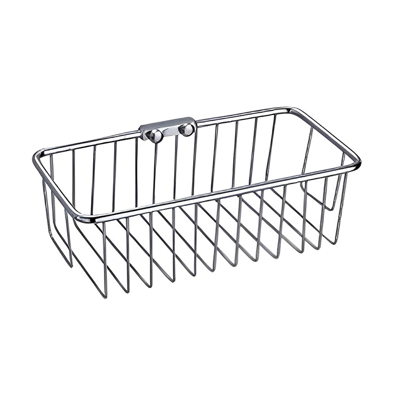 OJ-G3626L Thick 304 Stainless Steel Wall Mounted Single Tier Bathroom Corner Shower Basket Bath Caddy  Stainless Steel Shower Basket