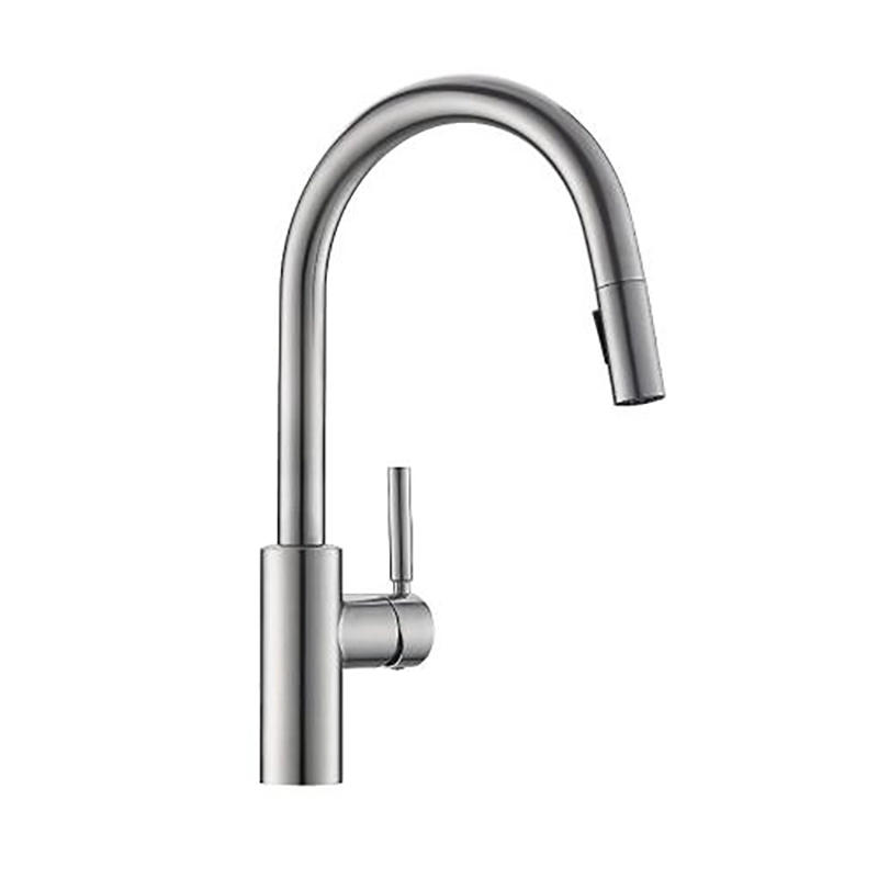 OJ-J7324H 360 Swivel Spout Classic Style Hot and Cold Water Stainless Steel Faucet