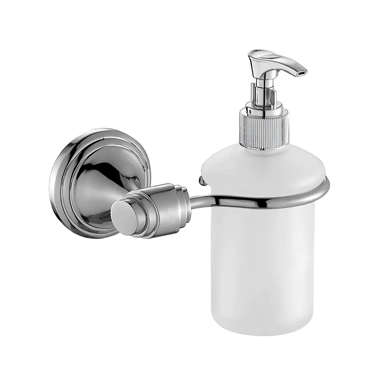 4212 ORB Wall Mount Soap Dispenser With SUS304 Stainless Steel Holder Frosted Glass Soap Lotion Dispenser Stainless Steel Bathroom Accessories