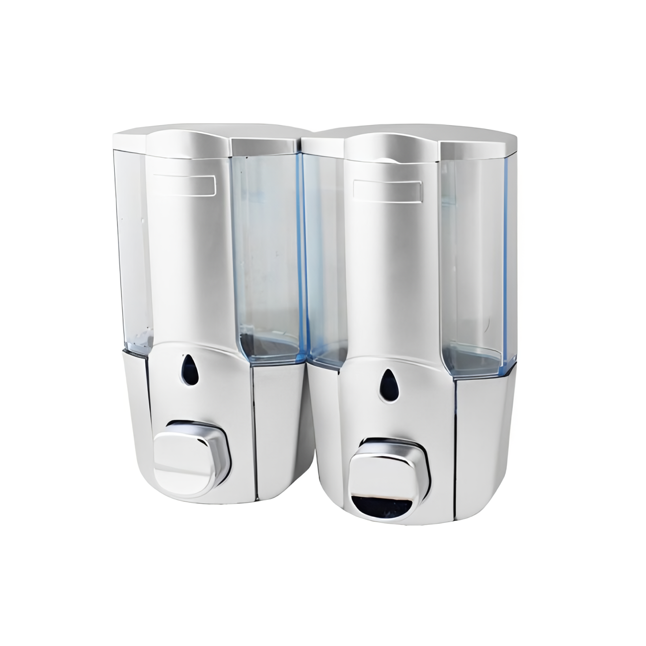 OJ-YL17Y-D 2-Chamber 300ml*2 Liquid Soap Dispensers ABS Plastic Wall Mount with Screws Liquid Soap Dispenser