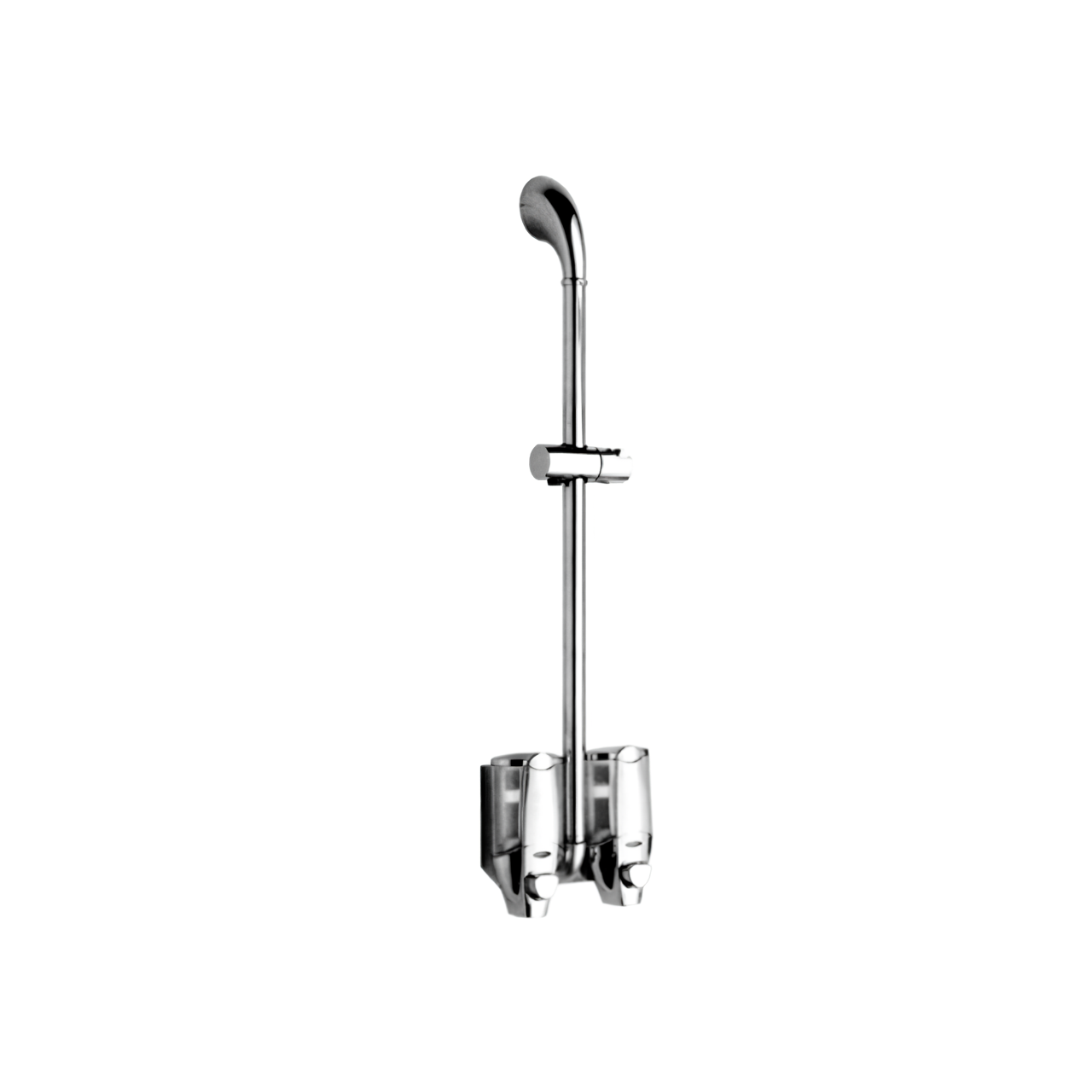 H137C Wall Mount Bathroom Slide Bar with Soap Dispenser Handheld Shower Head Holder Slide Bar Polished Chrome Bathroom Shower Sliding Bar