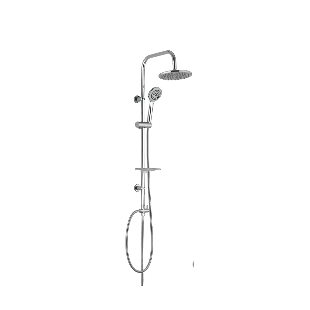 L715C Round Rainfall Shower Head and Handheld Showerhead Combo Shower System with Slide Bar Shower Set