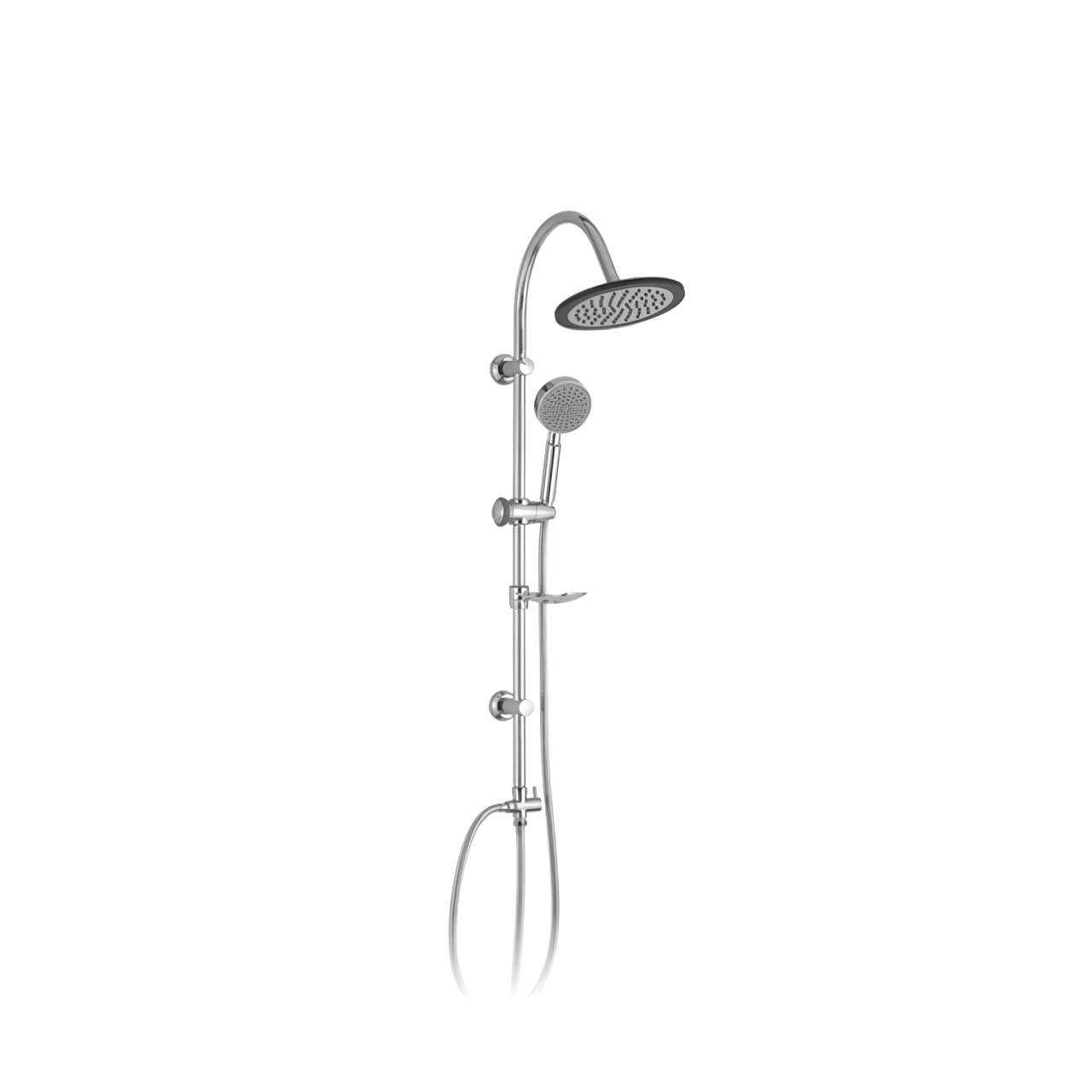 L716C Round Rainfall Shower Head and Handheld Showerhead Combo Shower System with Slide Bar Shower Set
