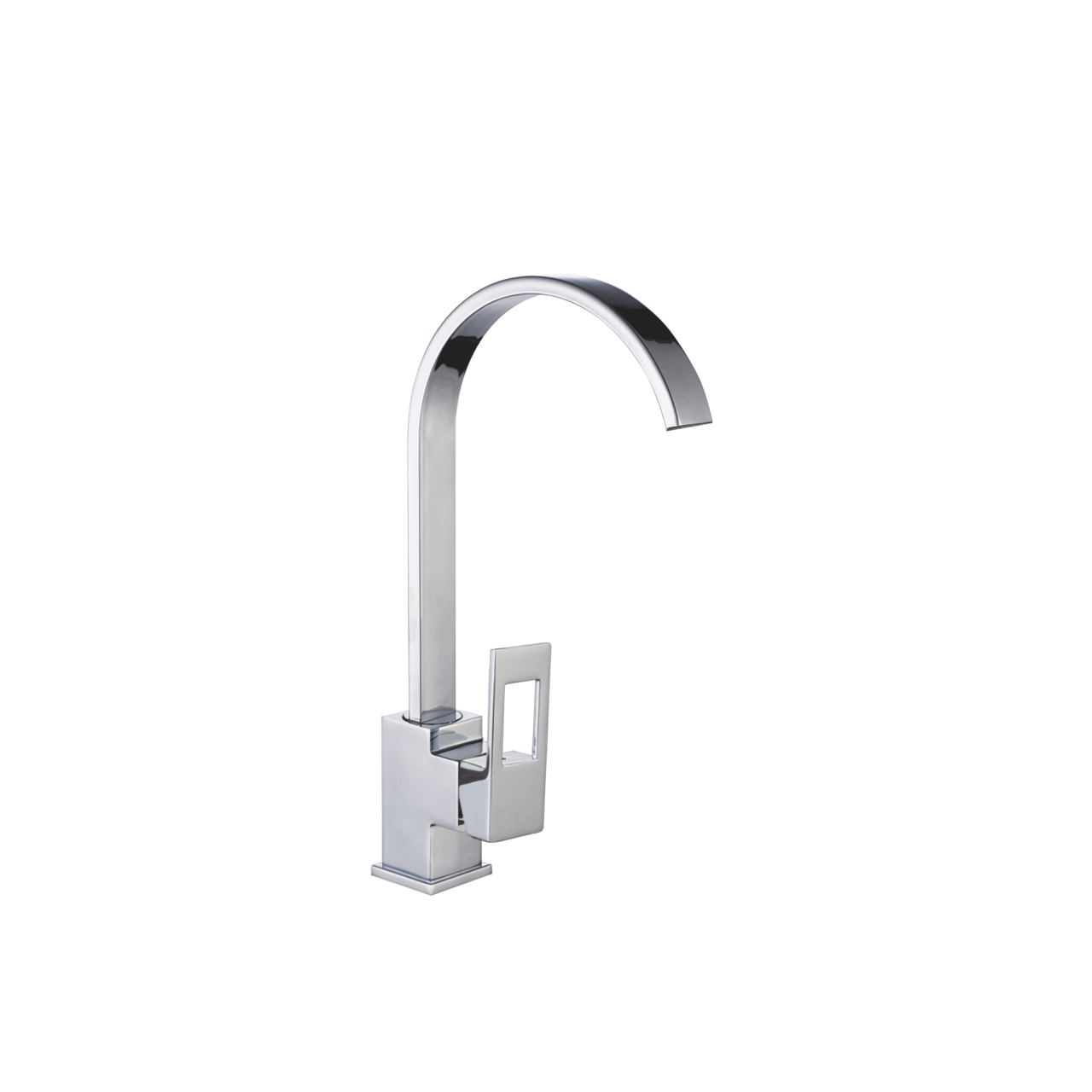 OJ-J2596H High Arc Kitchen Faucet Modern Single Hole 360 Degree Swivel Spout Kitchen Sink Faucet Stainless Steel Kitchen Faucet 