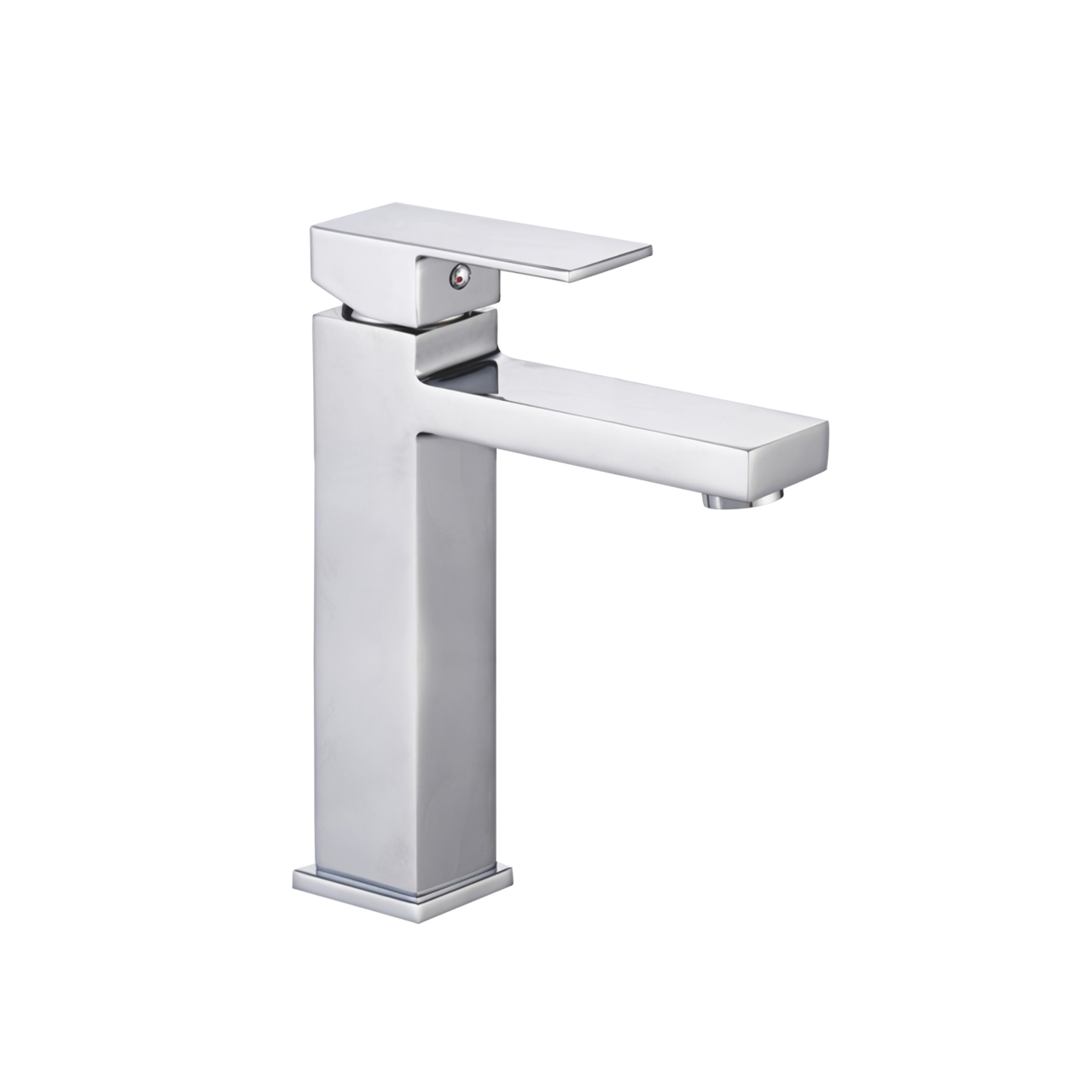 OJ-J2552H Single Handle Tall Chrome Polished Bathroom Sink Faucet Vanity Bathroom Faucet Basin Mixer Tap Stainless Steel Basin Faucet