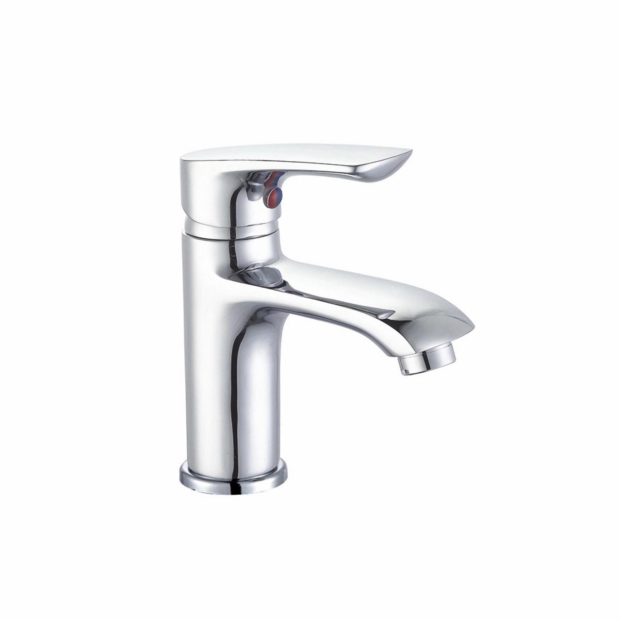 OJ-J0181H Bathroom Sink Cold And Hot Water Mixer Tap Basin Faucet Single Lever Deck Mounted Single Hole One Handle Chrome Brass Basin Faucet